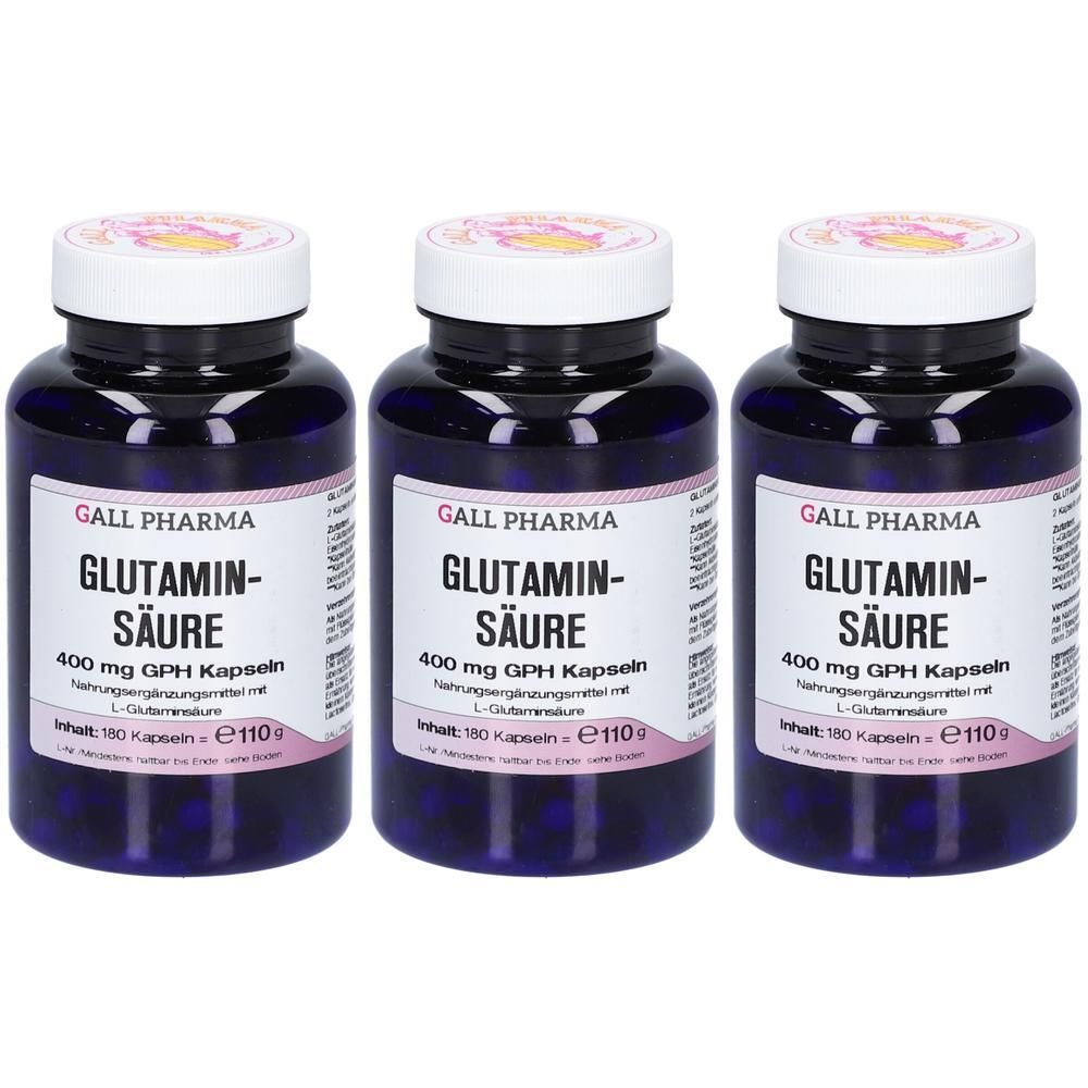 Glutaminsäure 400 mg GPH Kapseln x3 3x180 St