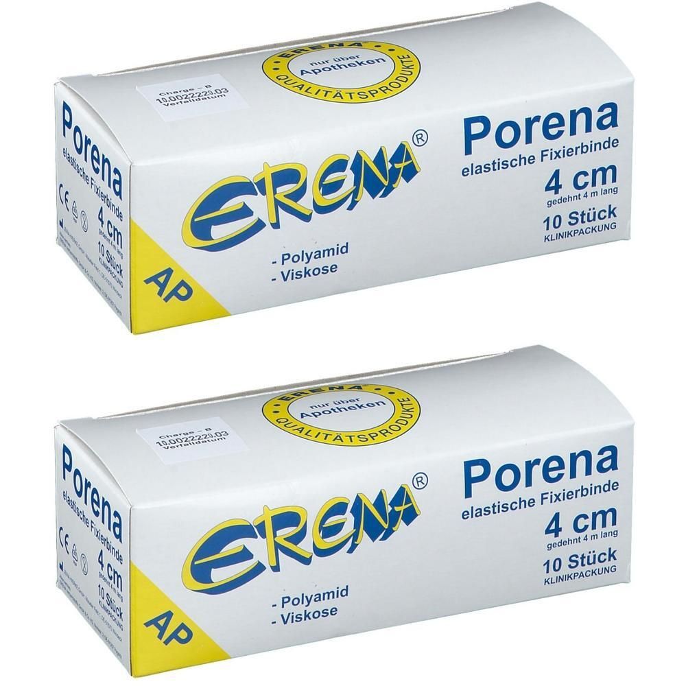 Porena elast.Mullbinde 4 cm weiß o.Cello x2 2x10 St Binden