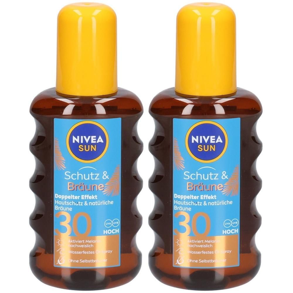 Nivea Sun Schutz & Bräune Öl-Spray LSF 30 200Ml x2 2x200 ml