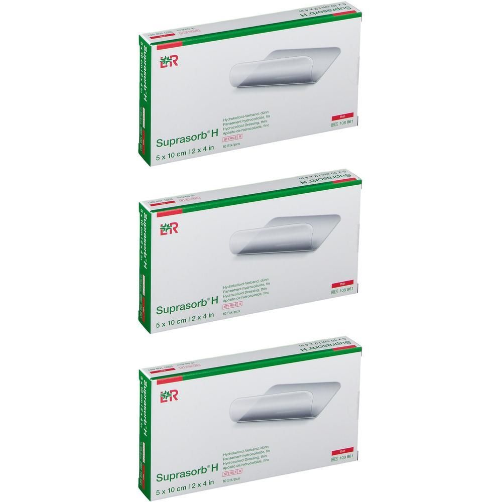Suprasorb H Hydrokoll.Verb.dünn 5x10 cm x3 3x10 St Verband