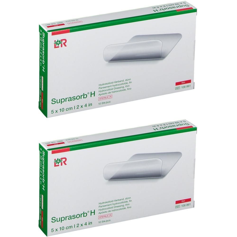 Suprasorb H Hydrokoll.Verb.dünn 5x10 cm x2 2x10 St Verband