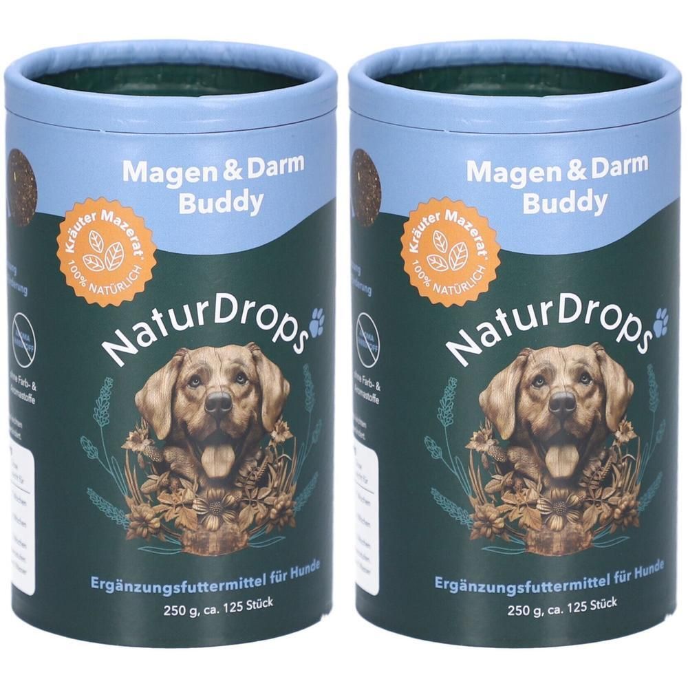 Naturdrops Magen & Darm Buddy Erg.Futterm.f.Hunde x2 2x250 g