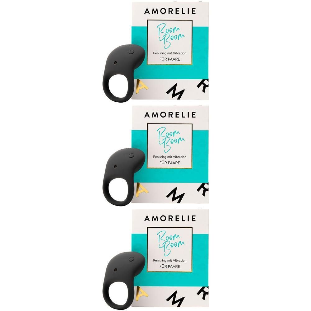 Amorelie Penisring mit Vibration Boom x3 3x1 St