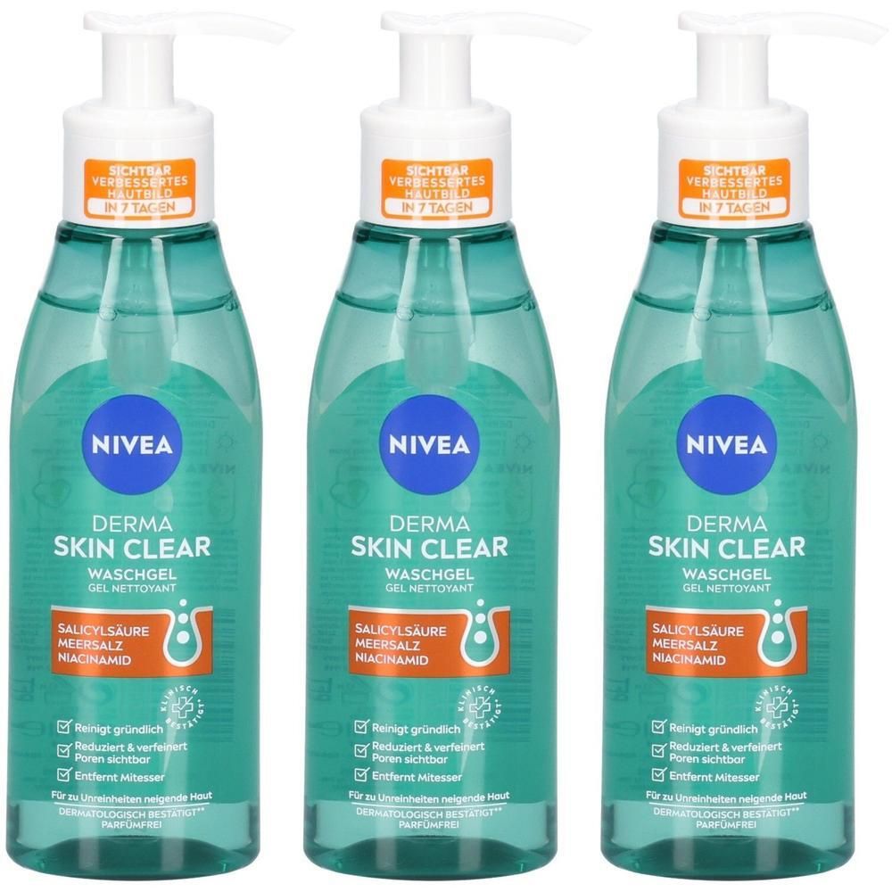 Nivea Derma Skin Clear Waschgel 150ml x3 3x150 ml