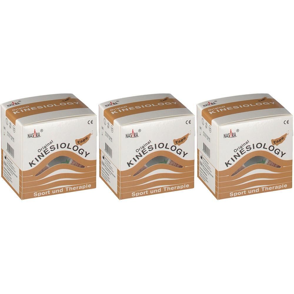Kinesiologie Tape 5 cmx5 m beige x3 3x1 St Verband