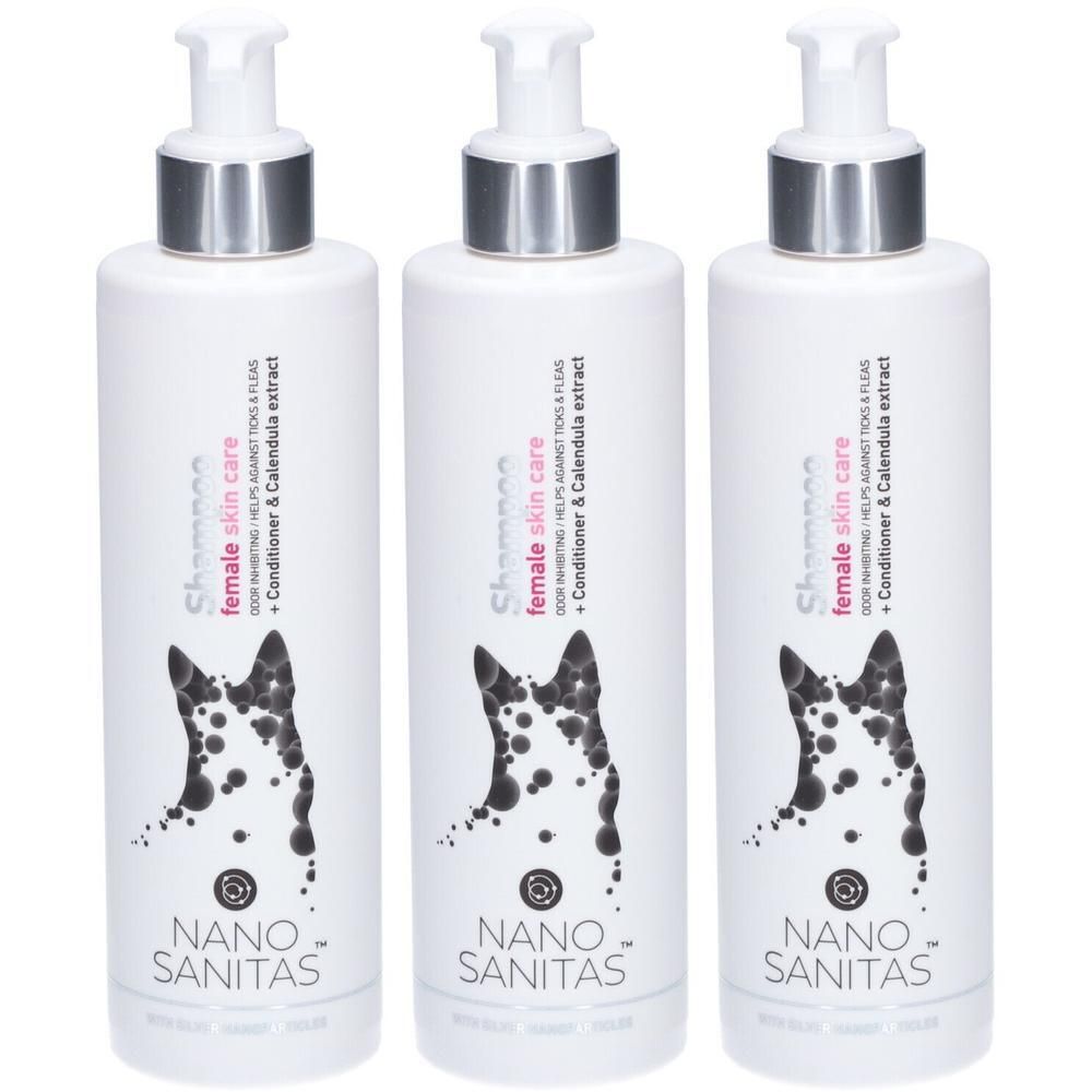 Nanosanitas Female Skin Care Silver Shampoo Dogs x3 3x250 ml