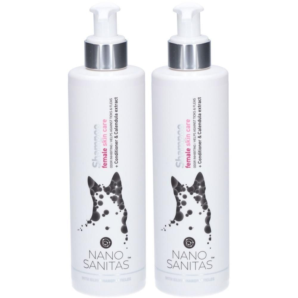 Nanosanitas Female Skin Care Silver Shampoo Dogs x2 2x250 ml