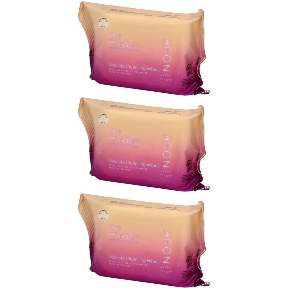 Nobe Oat Wonder® Delicate Cleansing Wipes 25 pcs x3 3x25 St
