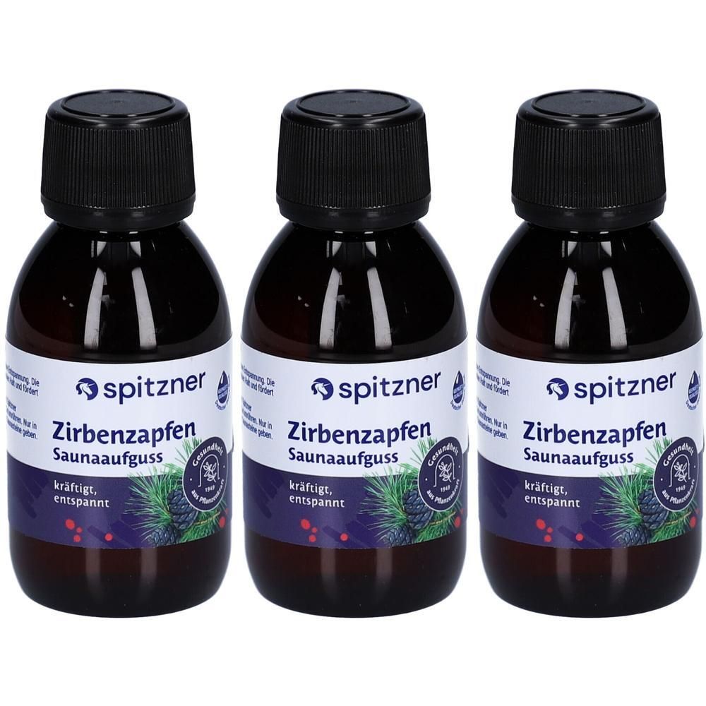 Spitzner Saunaaufguss Zirbenzapfen x3 3x125 ml Konzentrat
