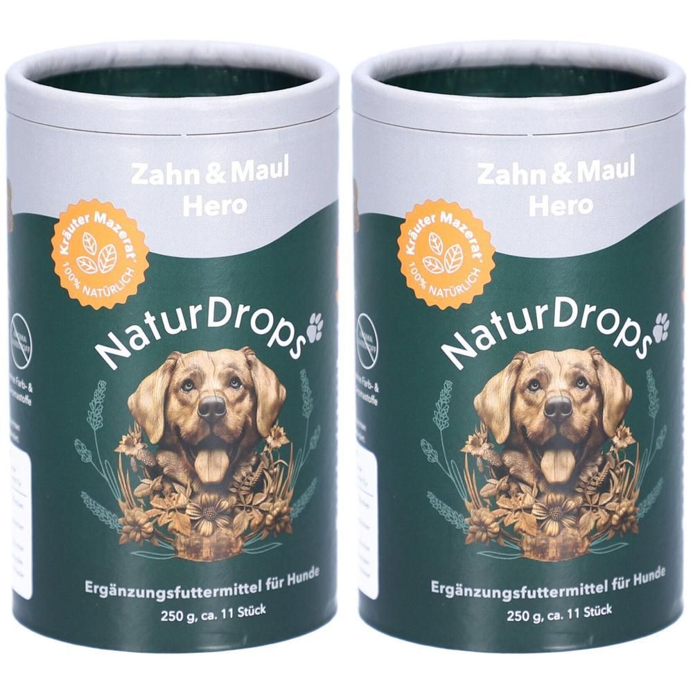 Naturdrops Zahn & Maul Hero Kaustangen f.Hunde x2 2x250 g