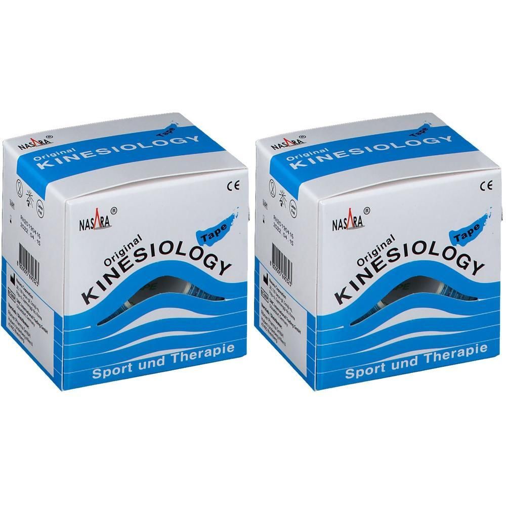 Kinesiologie Tape 5 cmx5 m blau x2 2x1 St Verband