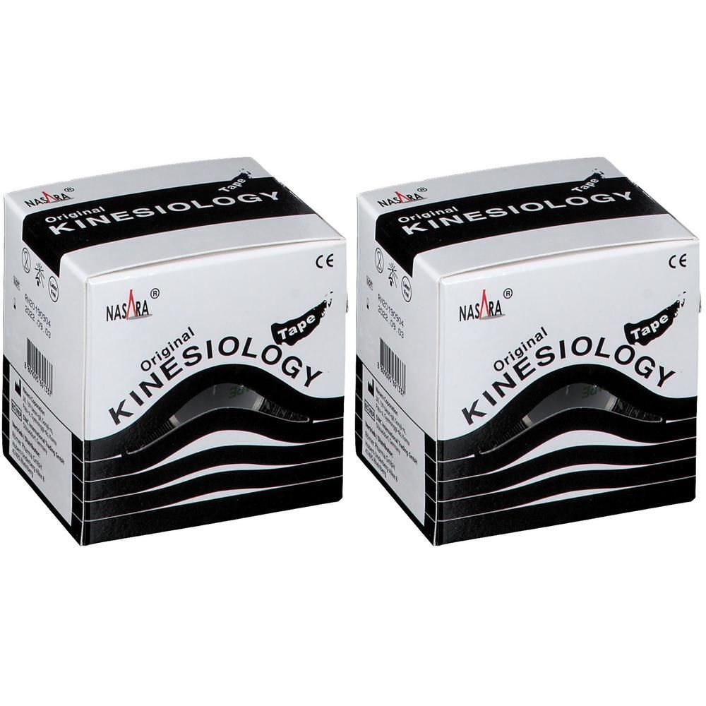 Kinesiologie Tape 5 cmx5 m schwarz x2 2x1 St Verband