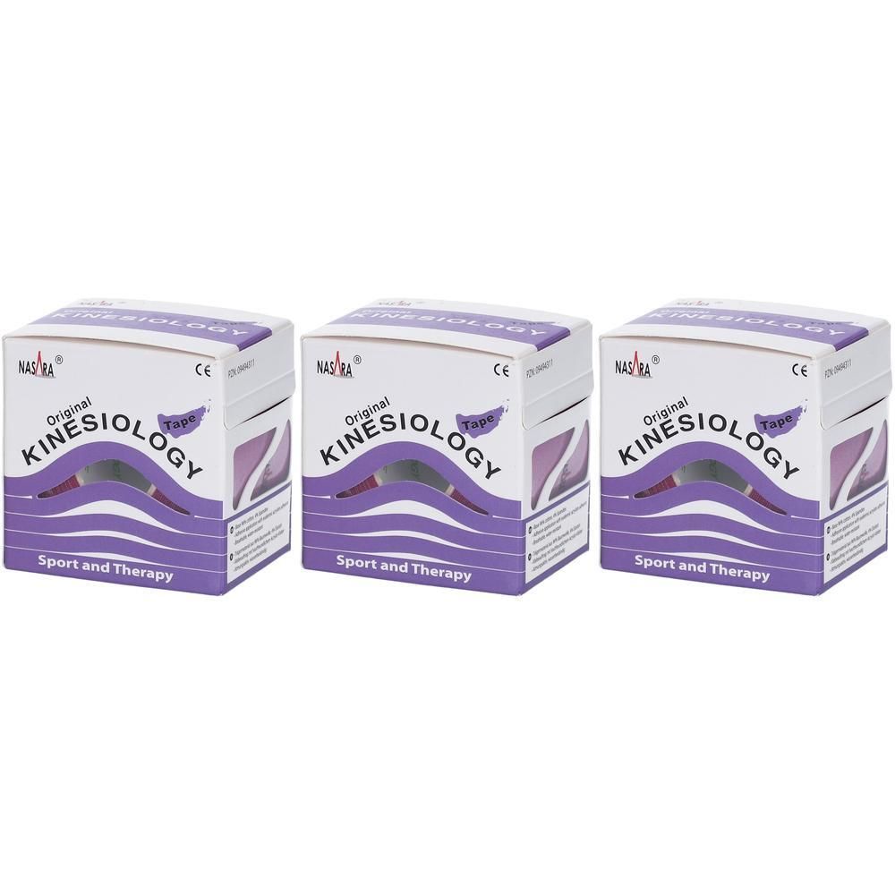Kinesiologie Tape 5 cmx5 m lila x3 3x1 St Verband