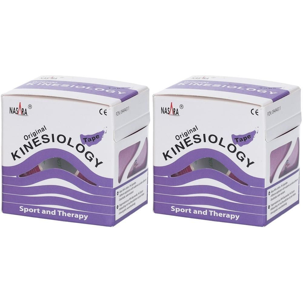 Kinesiologie Tape 5 cmx5 m lila x2 2x1 St Verband