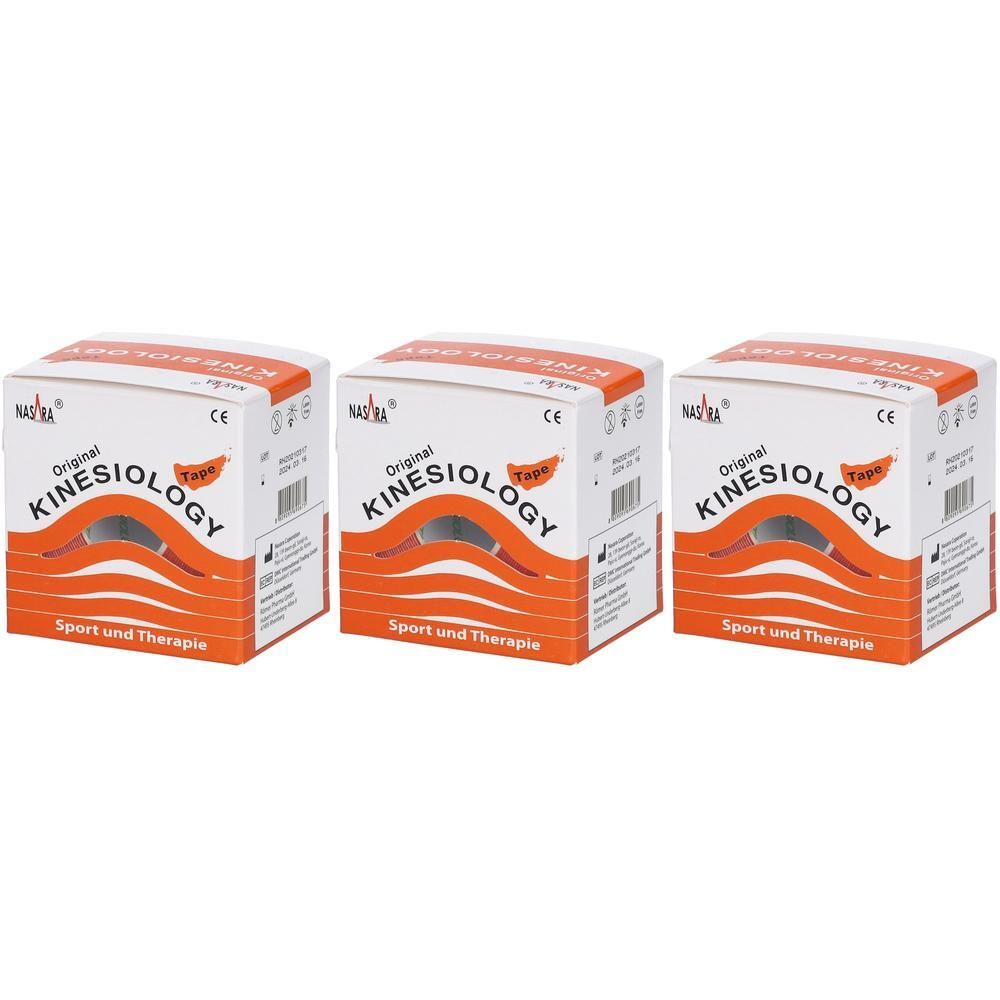 Kinesiologie Tape 5 cmx5 m orange x3 3x1 St Verband