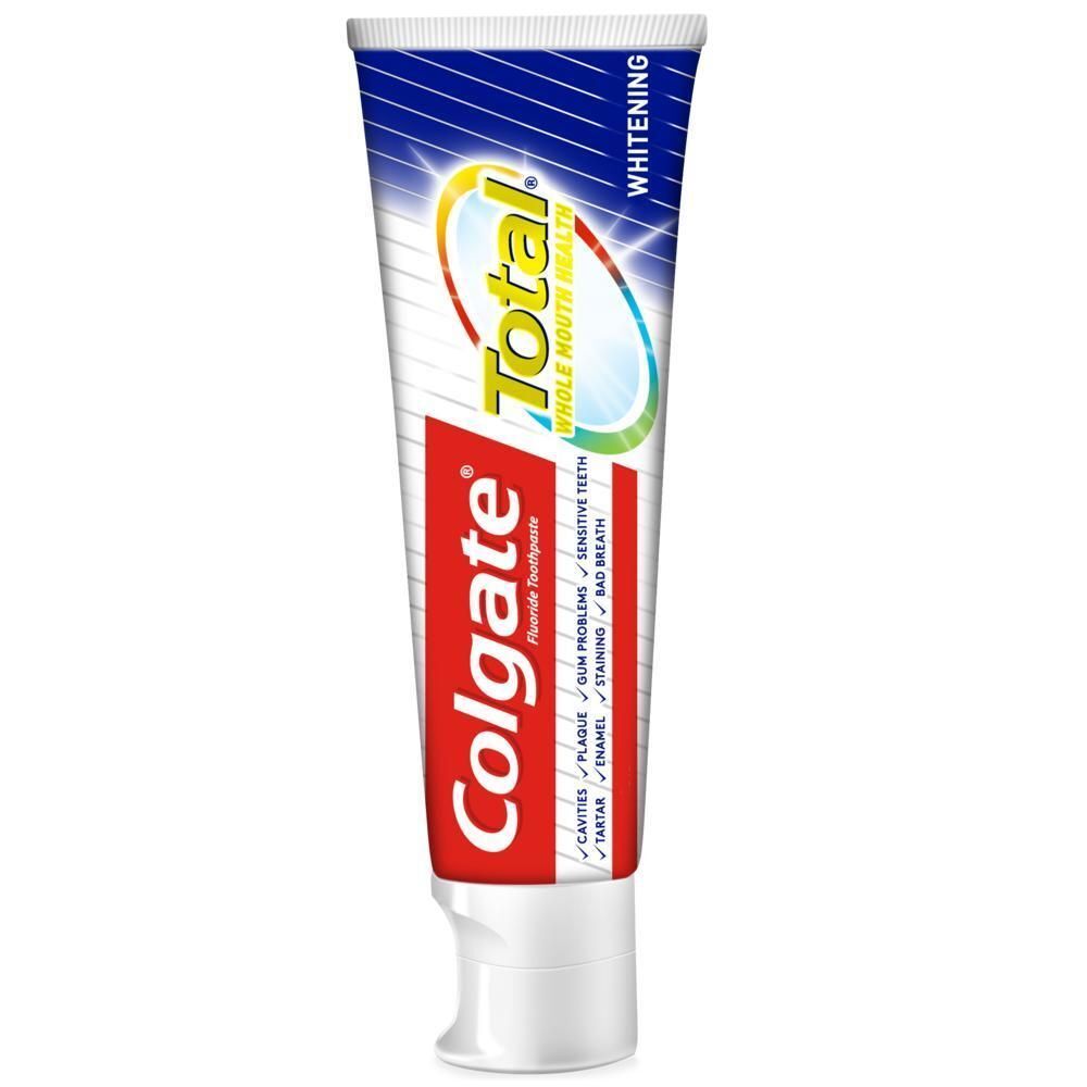 Colgate Total Plus Zahnpasta Tube mit Fluorid, Whitening.