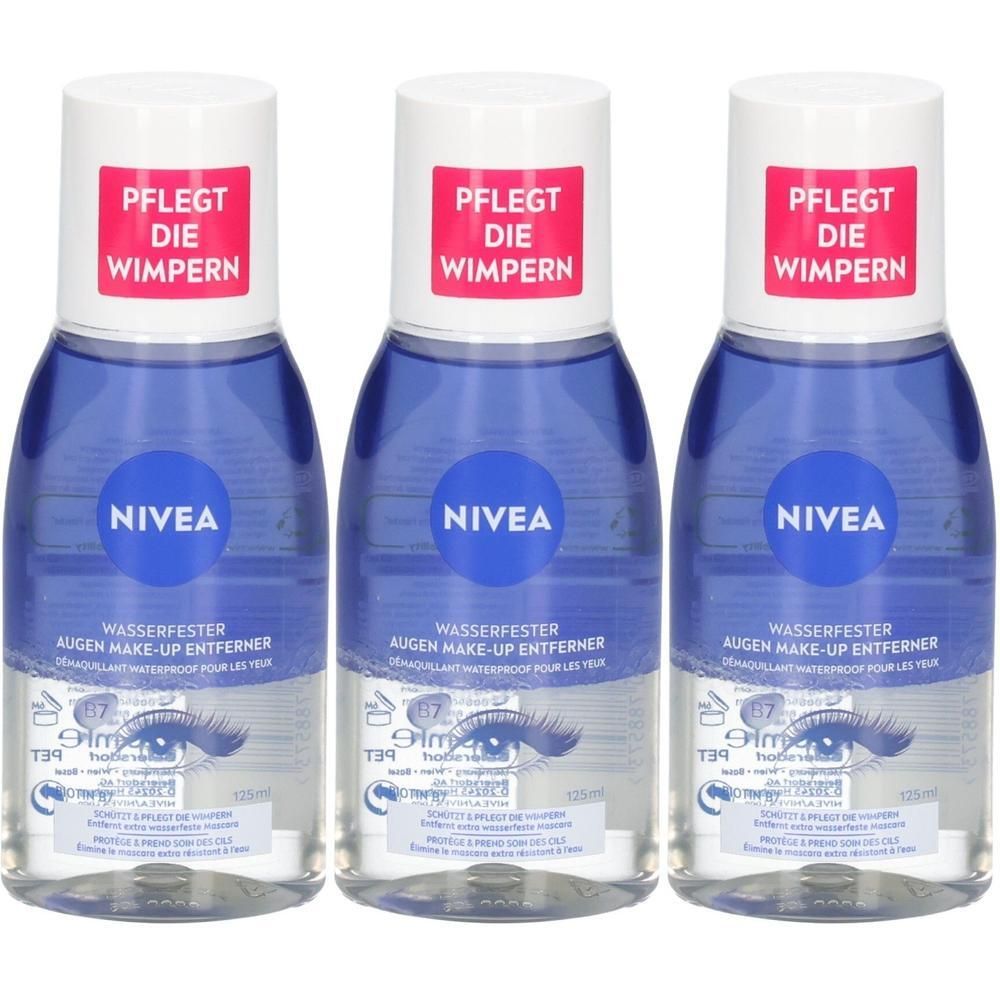 Nivea Double Effect Augen Make-up Entferner 125ml x3 3x125 ml