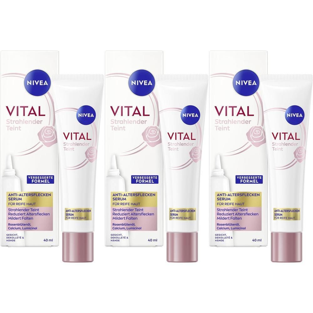 Nivea Vital Strahlender Teint 3in1 Beauty Serum 40ml x3 3x40 ml
