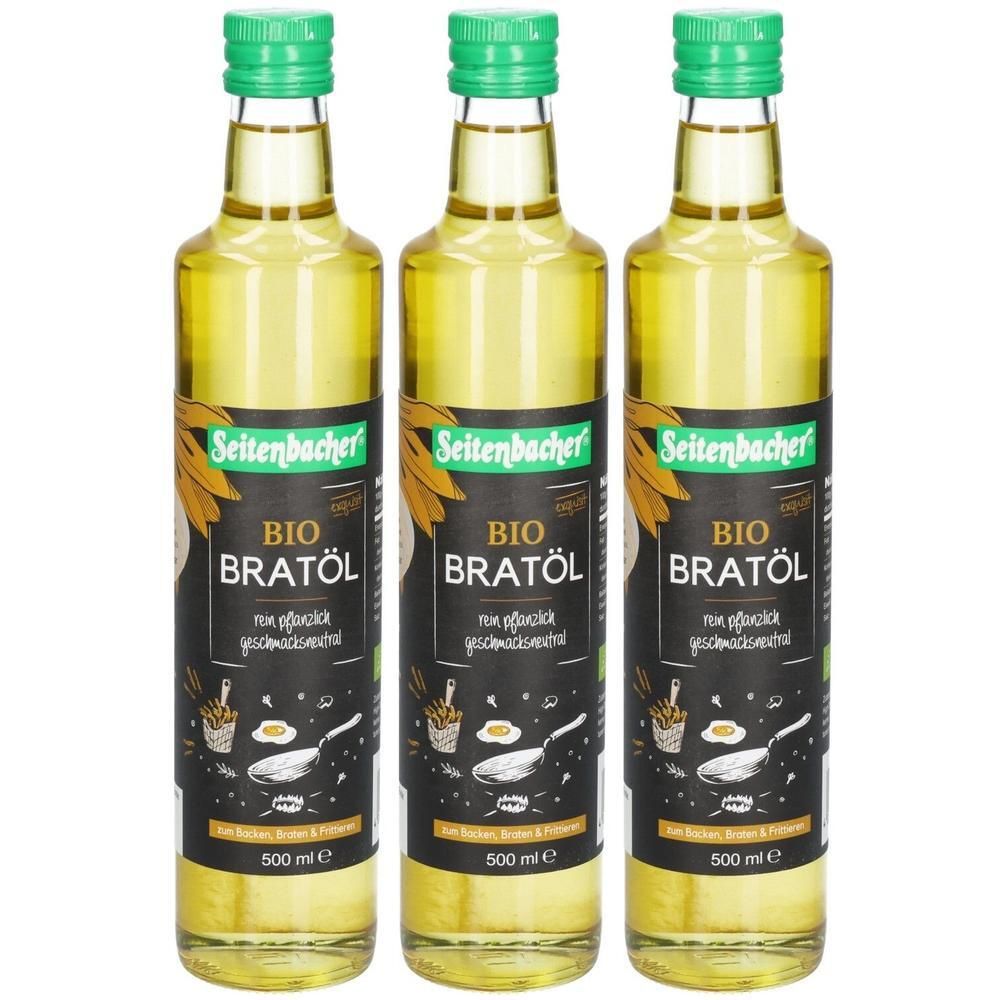 Seitenbacher Bio Bratöl, geschmacksneutral x3 3x500 ml