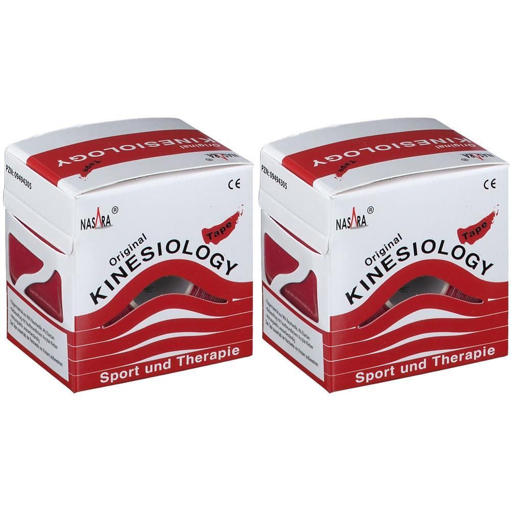 Kinesiologie Tape 5 cmx5 m rot x2 2x1 St Verband