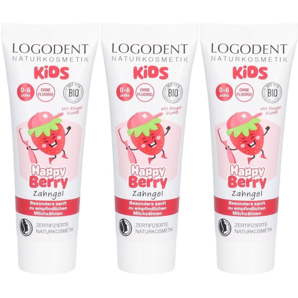 Kids Zahngel Happy Berry x3 3x75 ml
