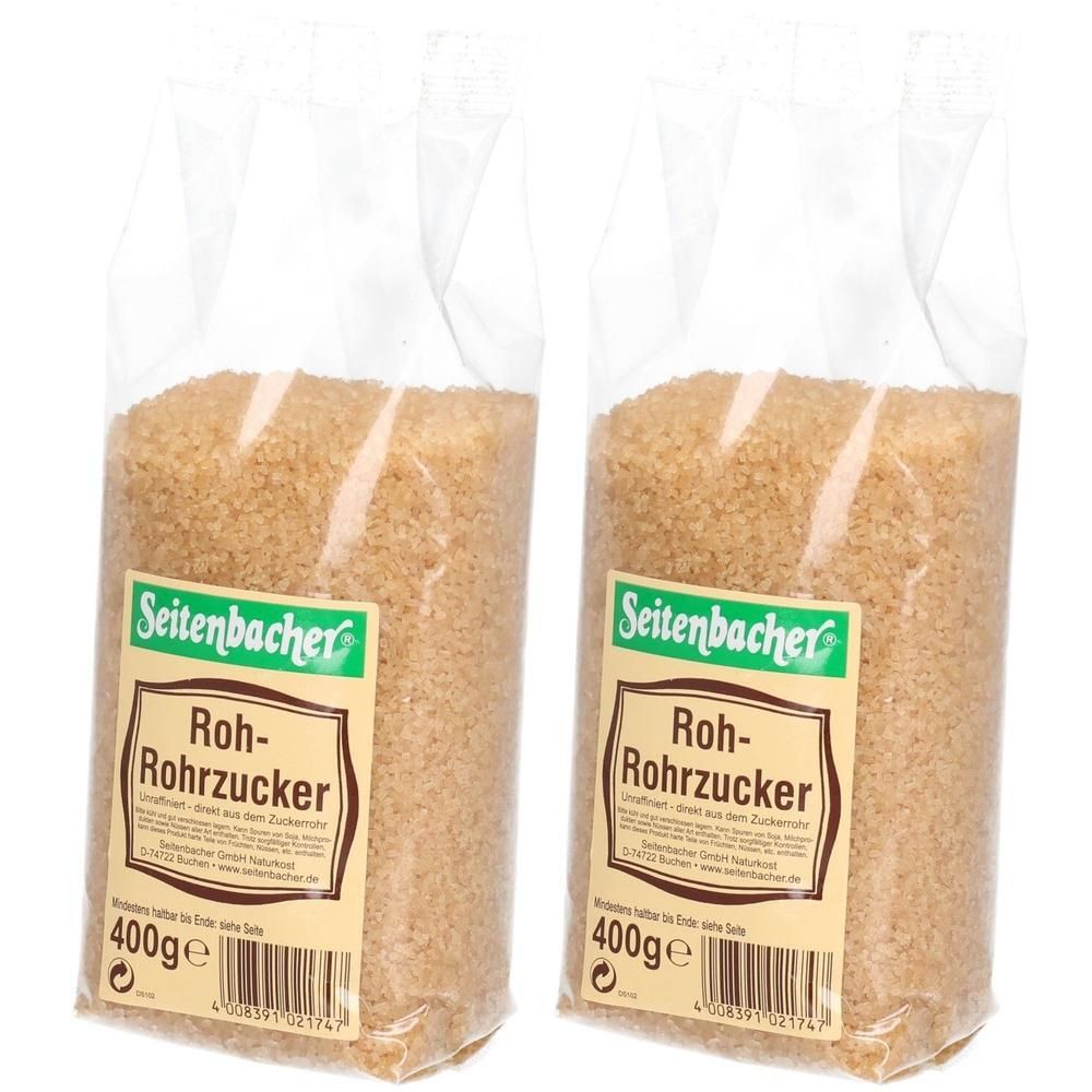 Seitenbacher Rohrzucker, braun x2 2x400 g
