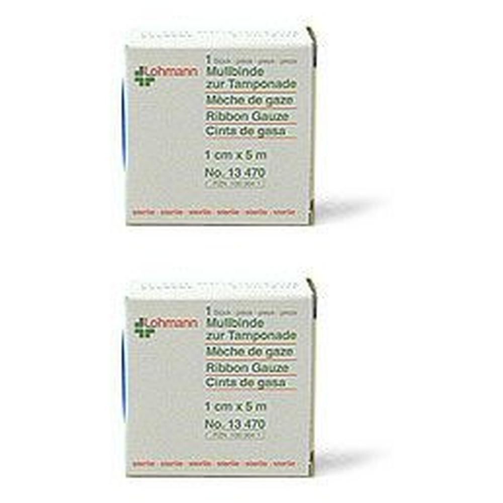 Mullbinden z.Tamponade steril 1 cmx5 m x2 2x1 St Binden