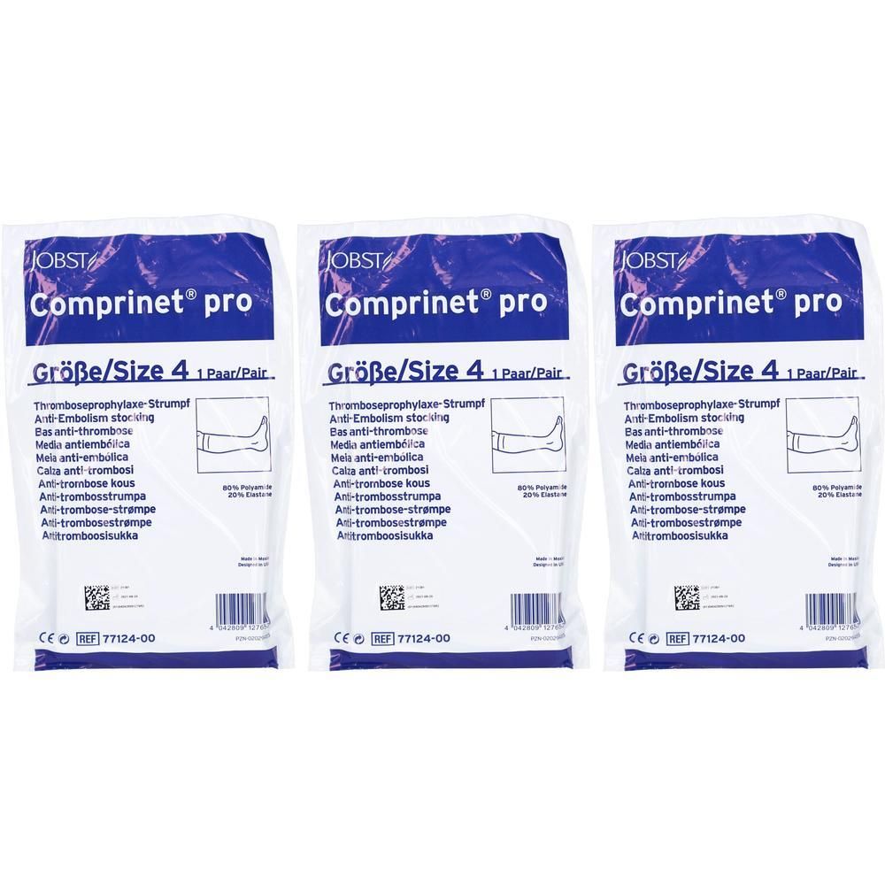 Comprinet pro Strumpf knielang Gr.4 weiß x3 3x2 St