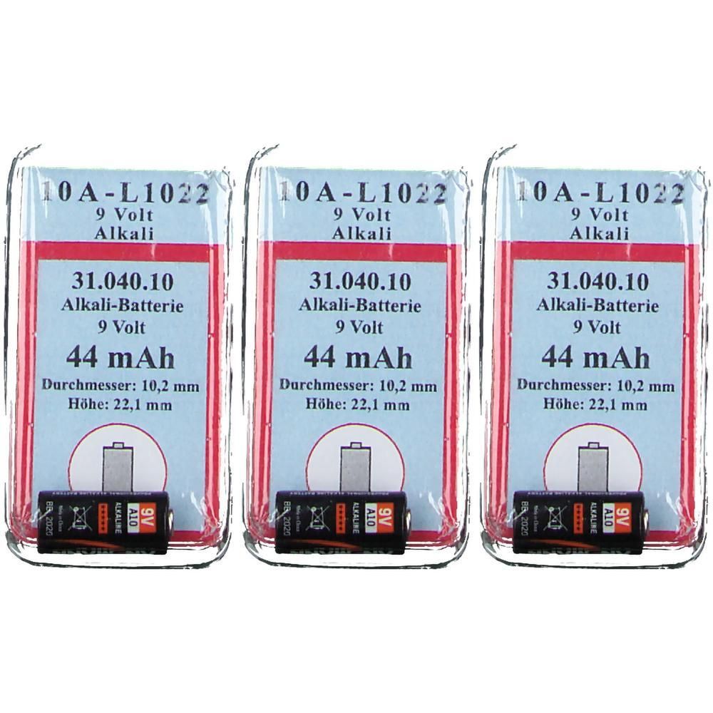 Batterien Alkali 9V 10A L1022 x3 3x1 St
