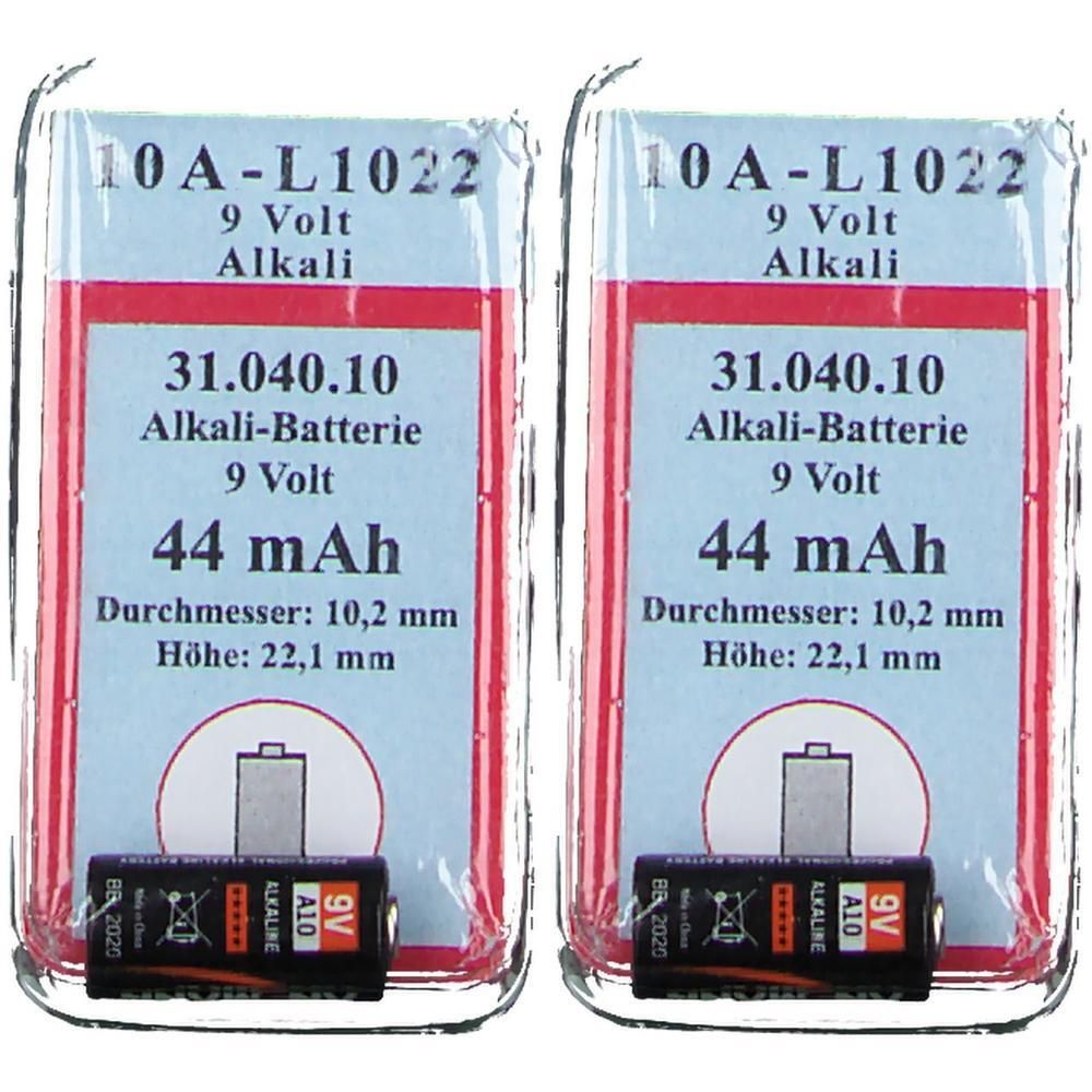 Batterien Alkali 9V 10A L1022 x2 2x1 St