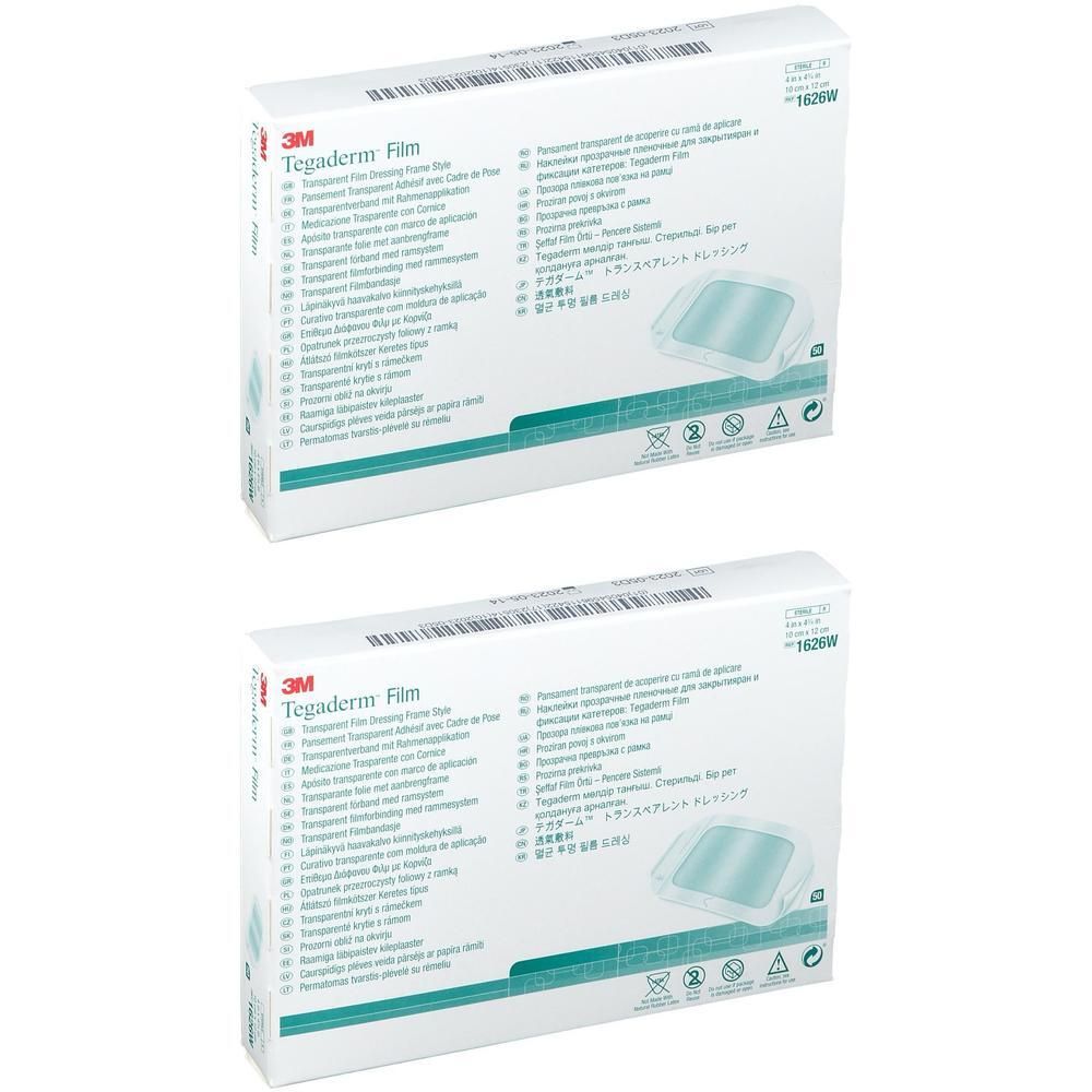 Tegaderm Film 10x12 cm 1626W x2 2x50 St Pflaster
