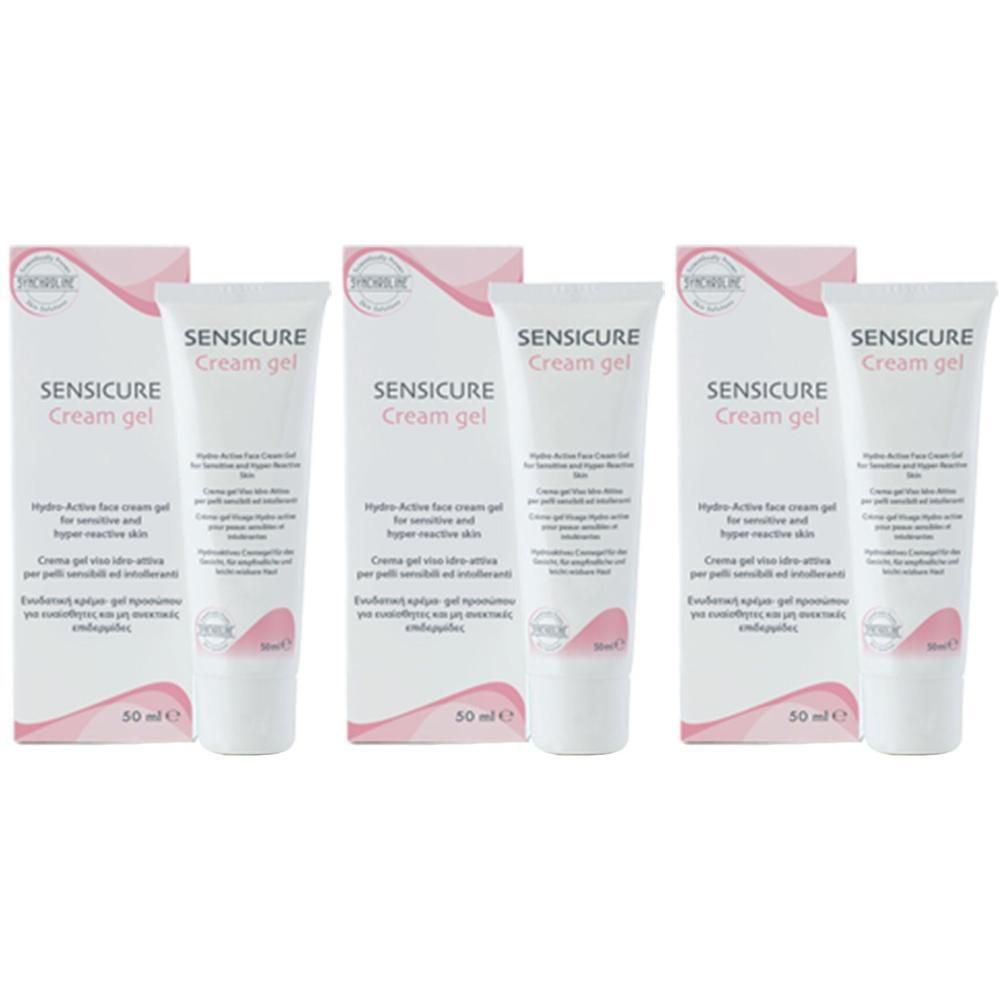 Drei Tuben SENSICURE Cream gel, 50 ml.