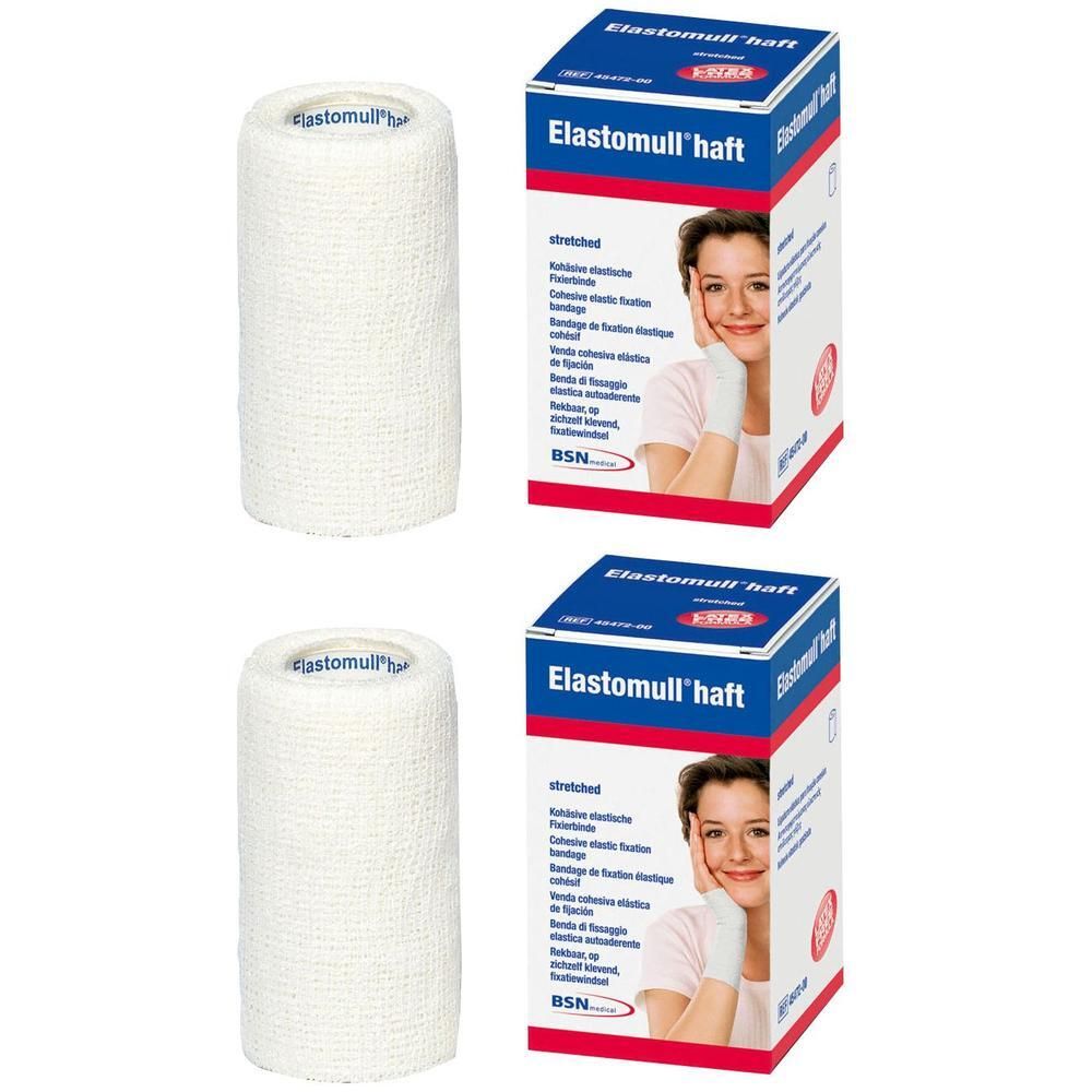 Elastomull haft 12 cmx4 m Fixierbinde x2 2x1 St Binden