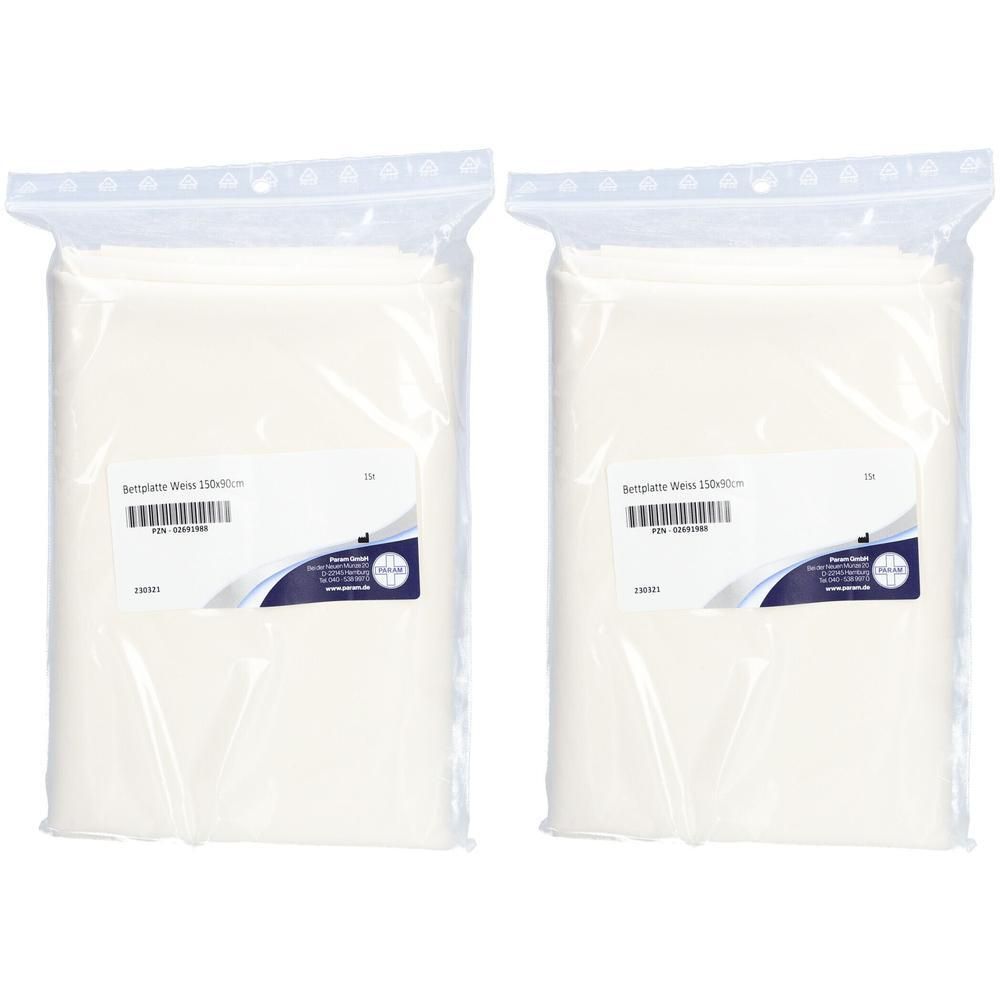 Bettplatte 90x150 cm weiß x2 2x1 St
