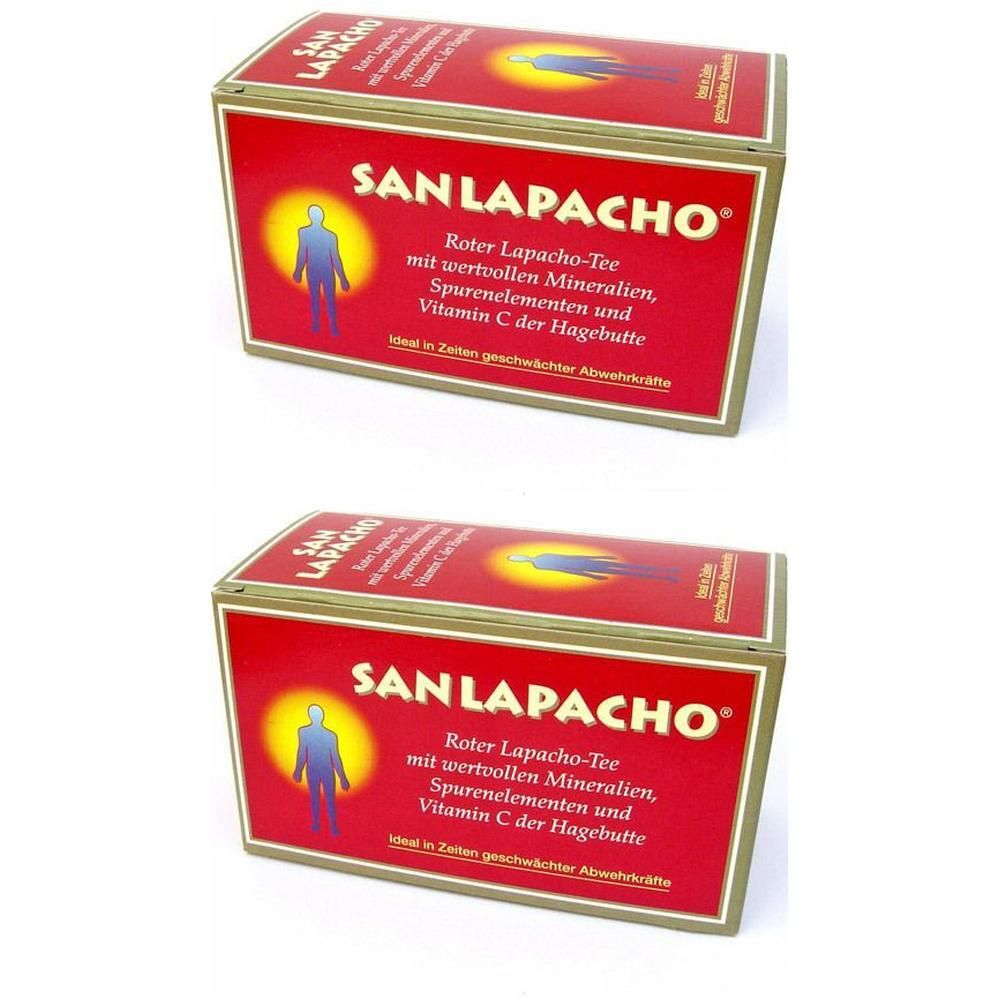Zwei Schachteln San Lapacho Roter Lapacho-Tee mit Mineralien und Vitamin C.