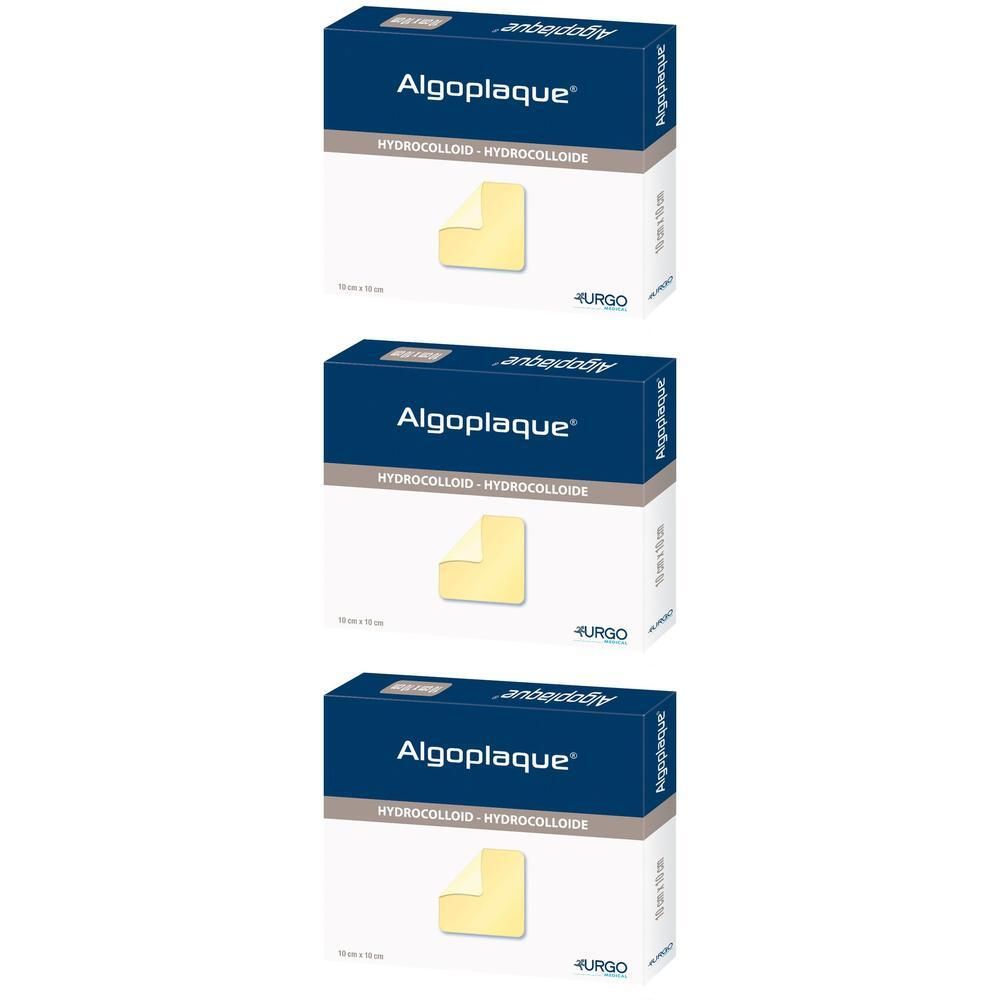 Algoplaque 10x10 cm flexib.Hydrokolloidverb. x3 3x10 St Verband