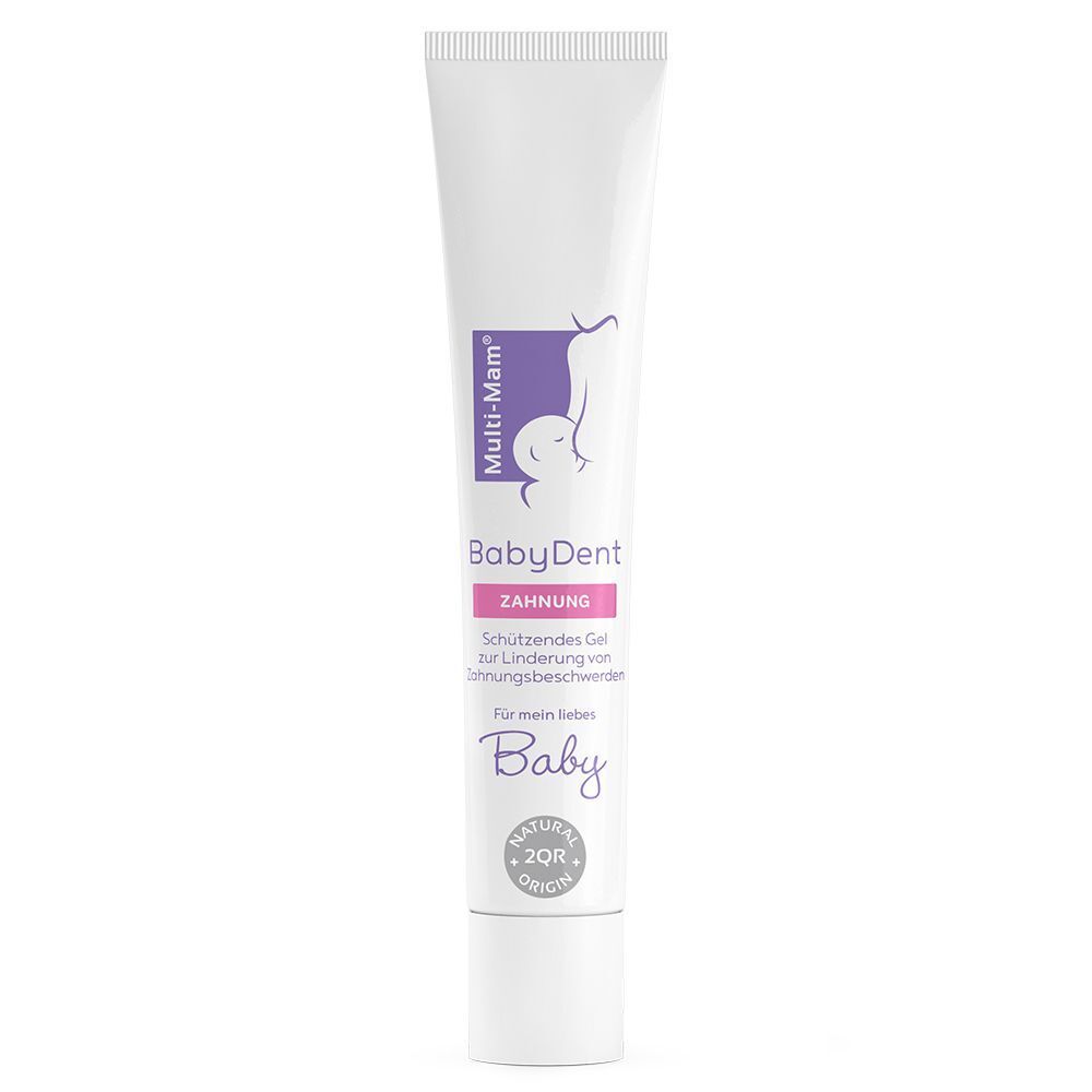 Tubenverpackung Multi-Mam BabyDent Zahngel, 15ml.