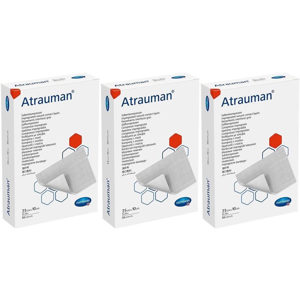 Atrauman 7,5x10 cm steril Kompressen x3 3x50 St