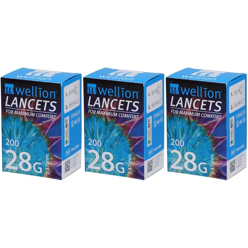 Wellion Lancets 28 G x3 3x200 St Lanzetten