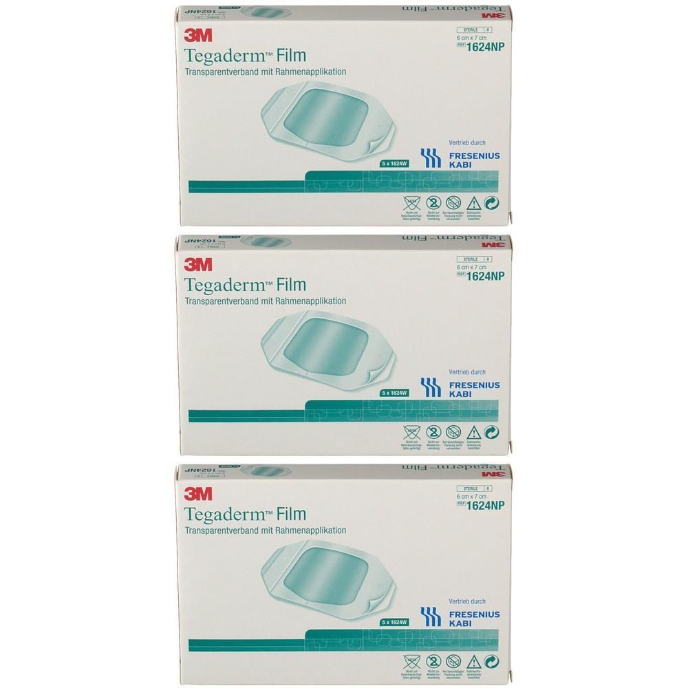Tegaderm Film 6x7 cm 1624W x3 3x100 St Pflaster