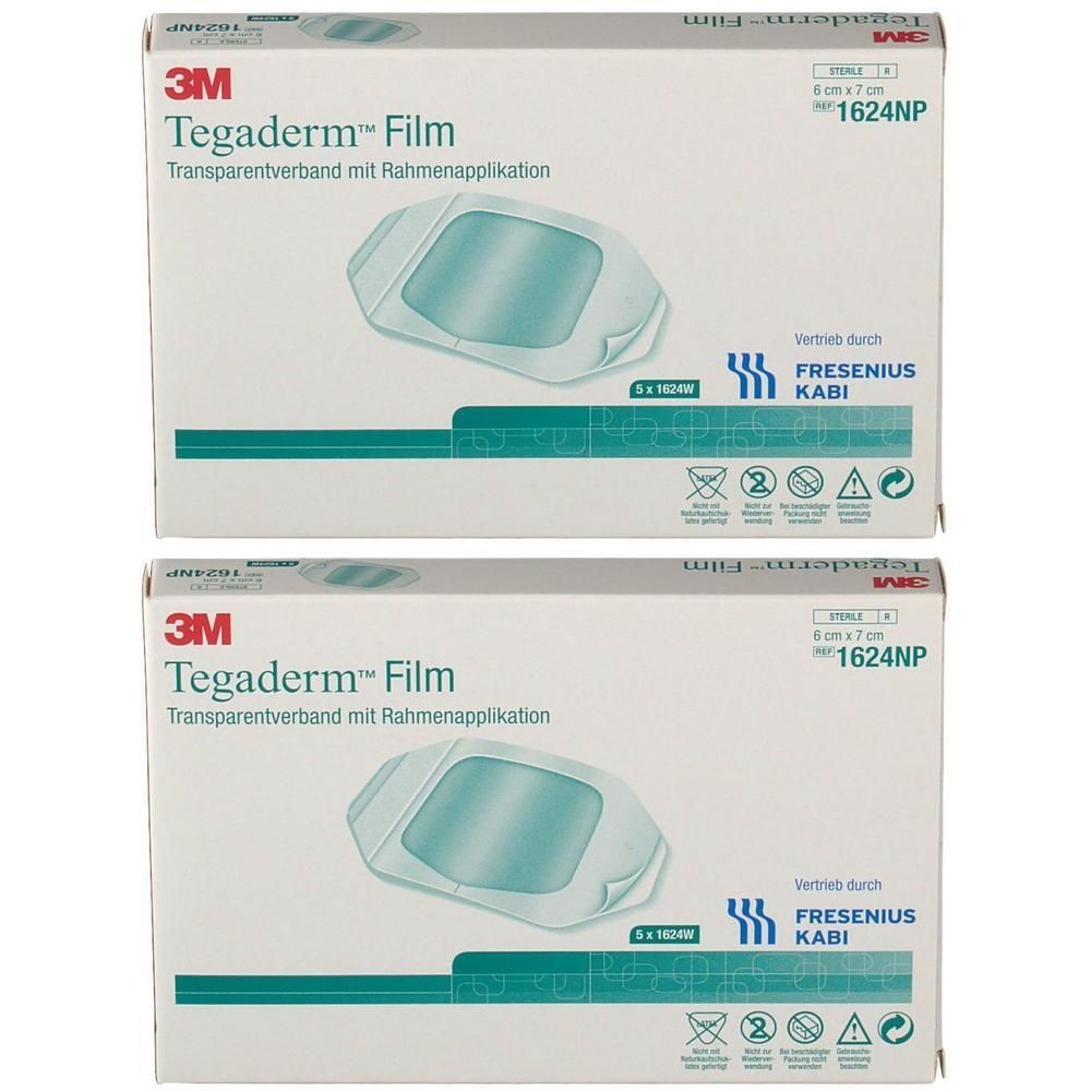 Tegaderm Film 6x7 cm 1624W x2 2x100 St Pflaster