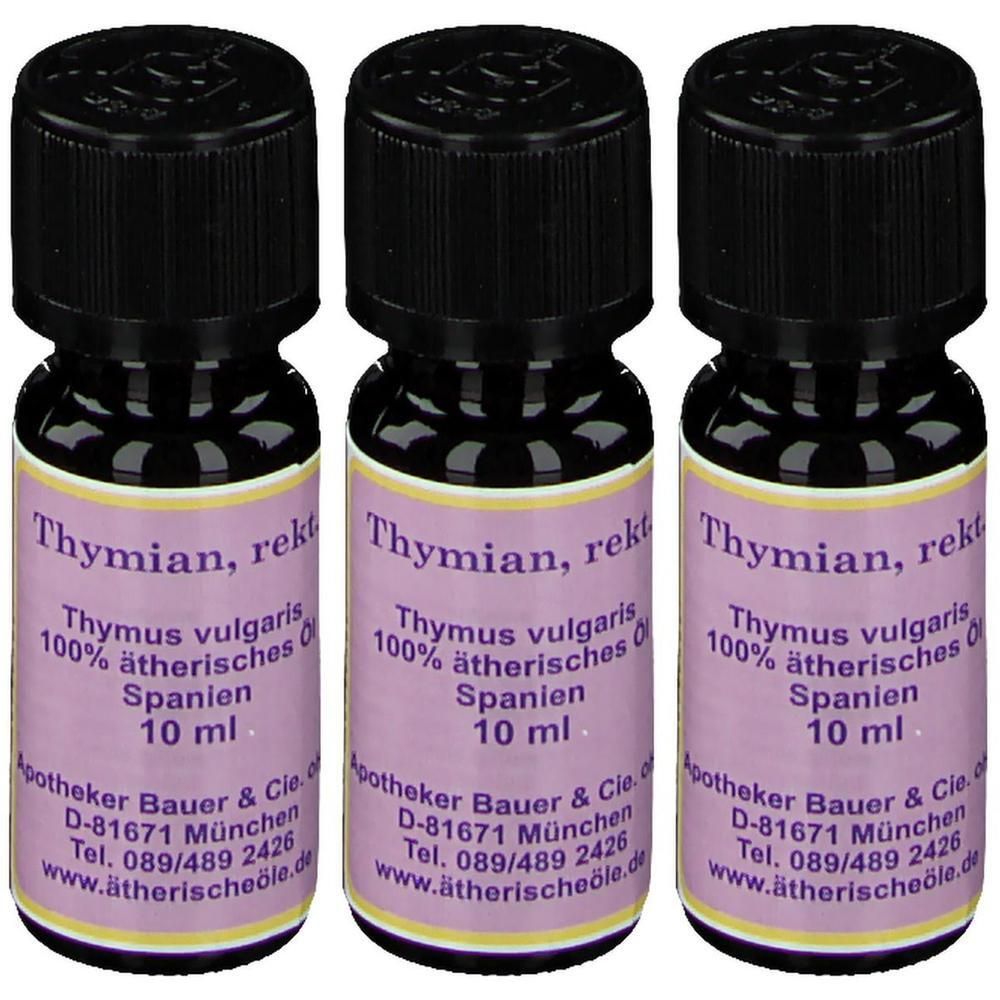 Drei Flaschen Thymianöl 100% ätherisches Öl, 10 ml.