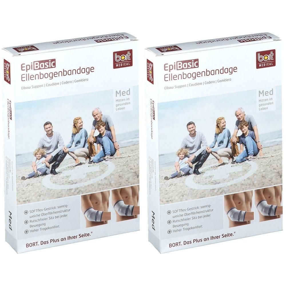 Bort EpiBasic Bandage L silber x2 2x1 St Bandage(s)