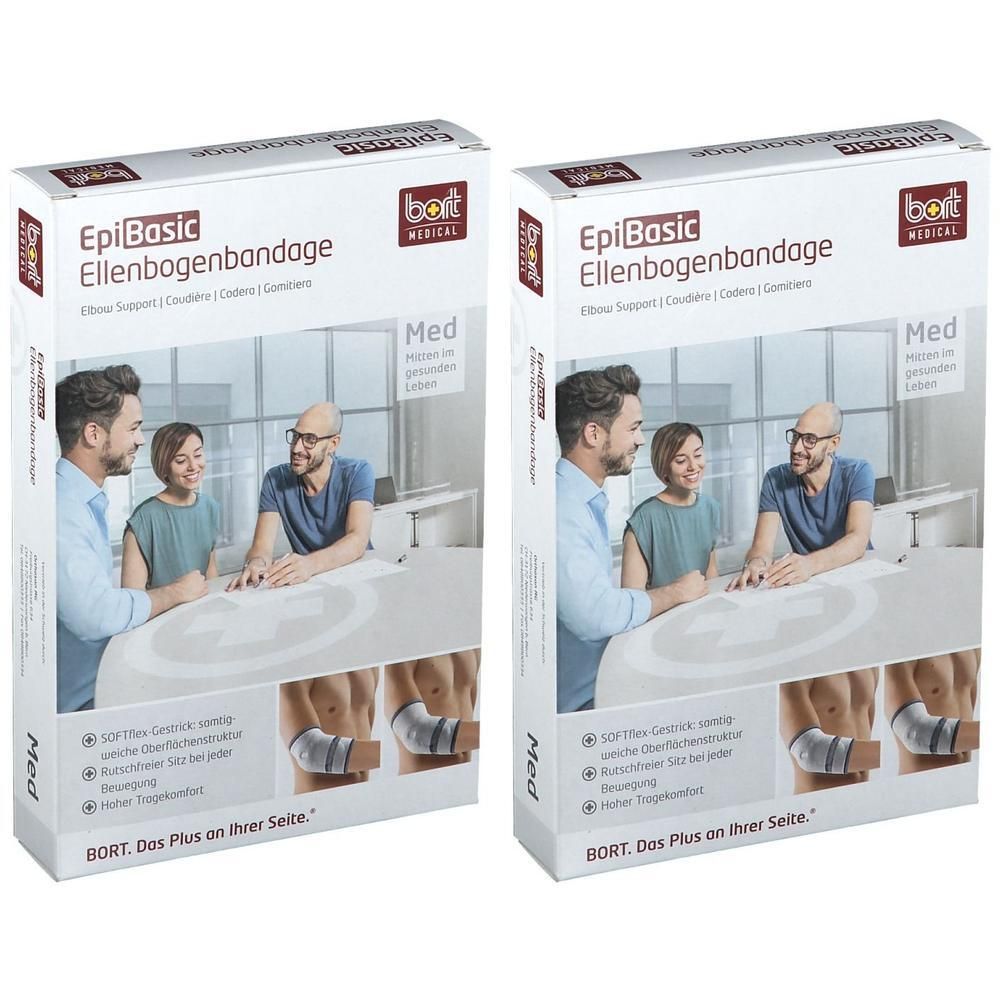 Bort EpiBasic Bandage XL silber x2 2x1 St Bandage(s)