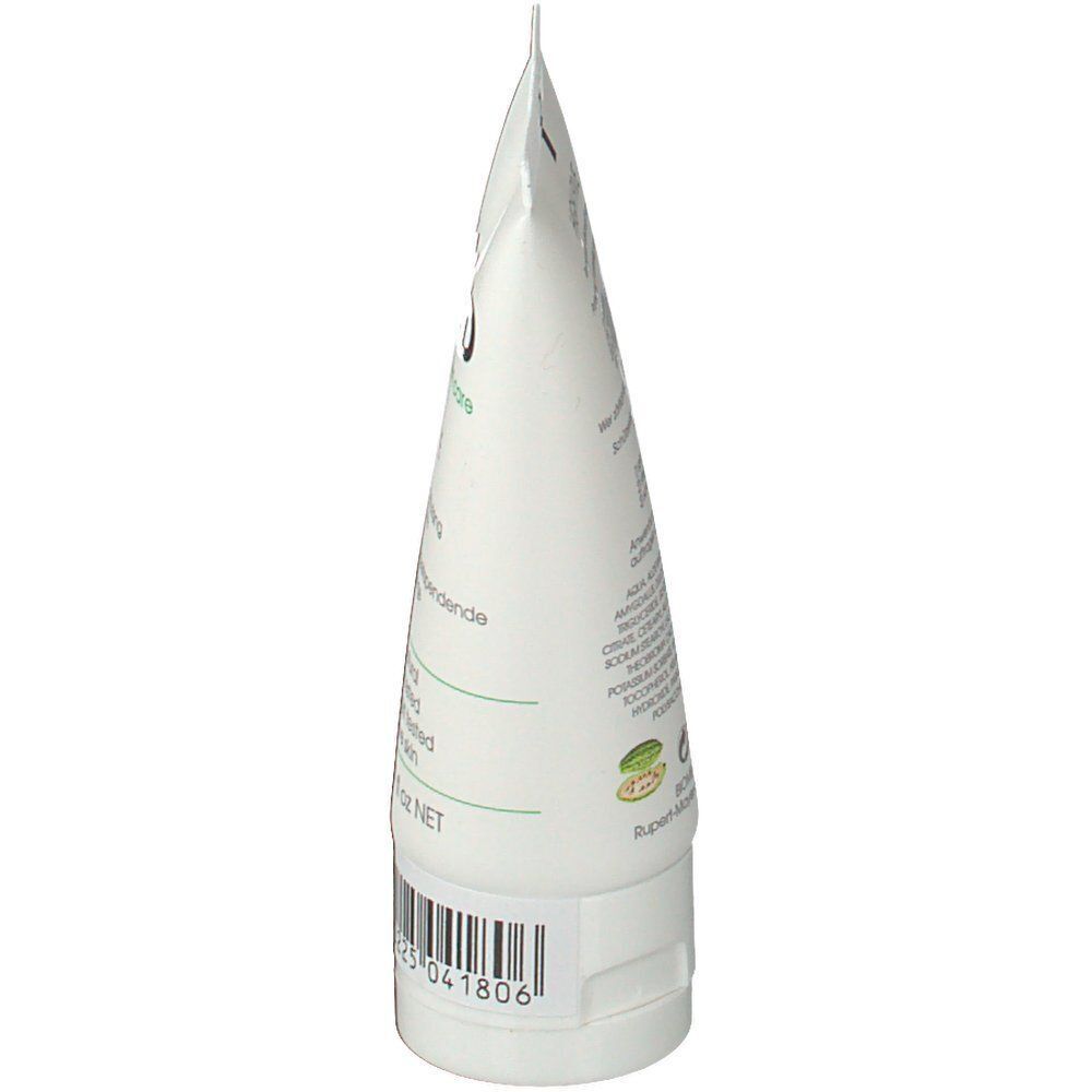 Seite einer Tube BIOMD High Five Handcreme, 50 ml, mit Barcode und Siegeln.