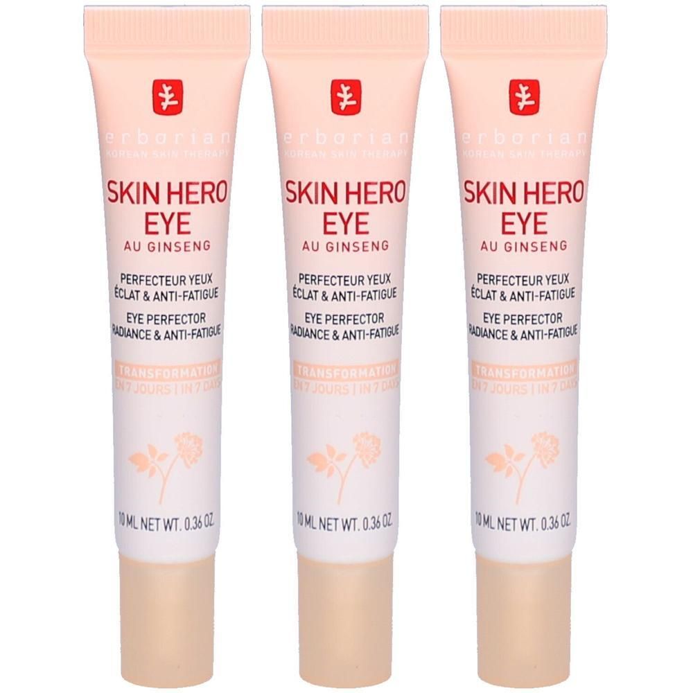 Drei Tuben Erborian Skin Hero Eye Augenperfektor mit Ginseng, 10 ml.