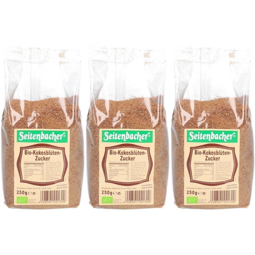 Seitenbacher Bio Kokosblütenzucker x3 3x250 g