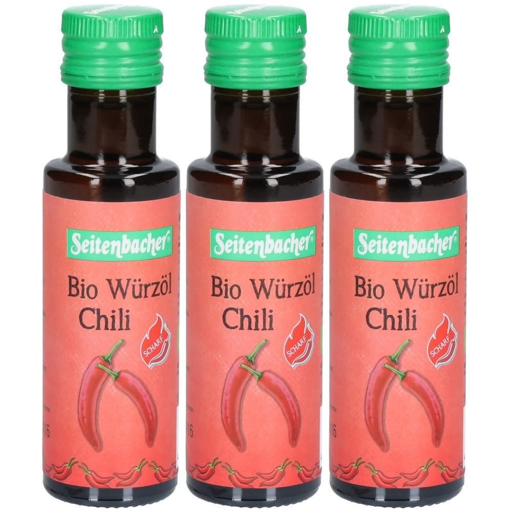 Seitenbacher Bio Würzöl Chili x3 3x100 ml
