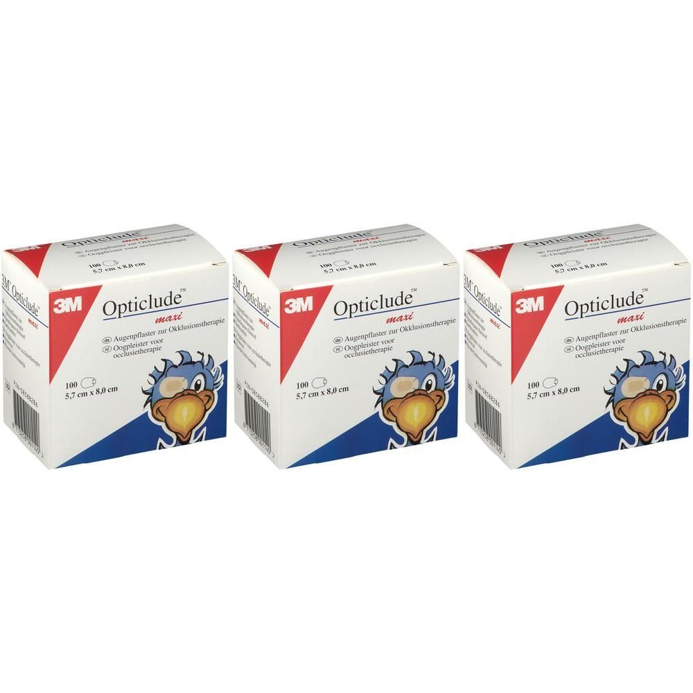 Opticlude maxi 5,7x8 cm 1539/100 x3 3x100 St Pflaster