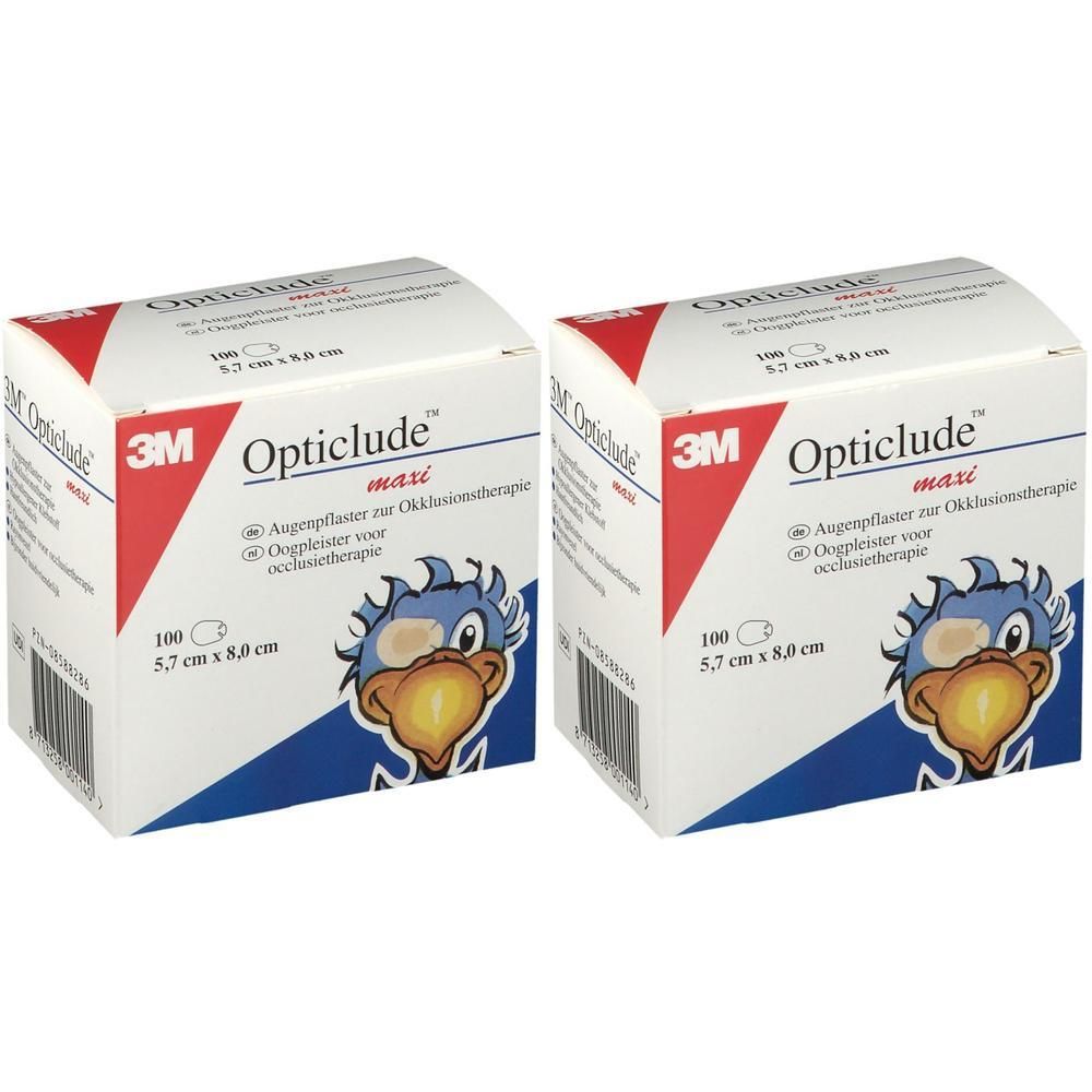 Opticlude maxi 5,7x8 cm 1539/100 x2 2x100 St Pflaster